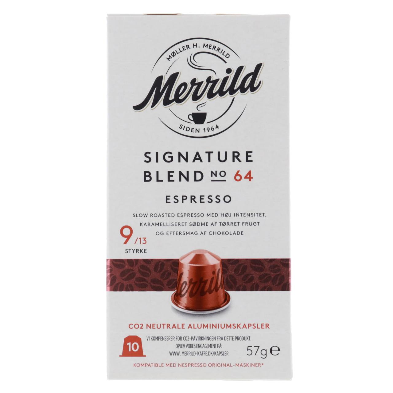 Merrild Kaffee Blend 64 Espresso Alu Kapseln 57g