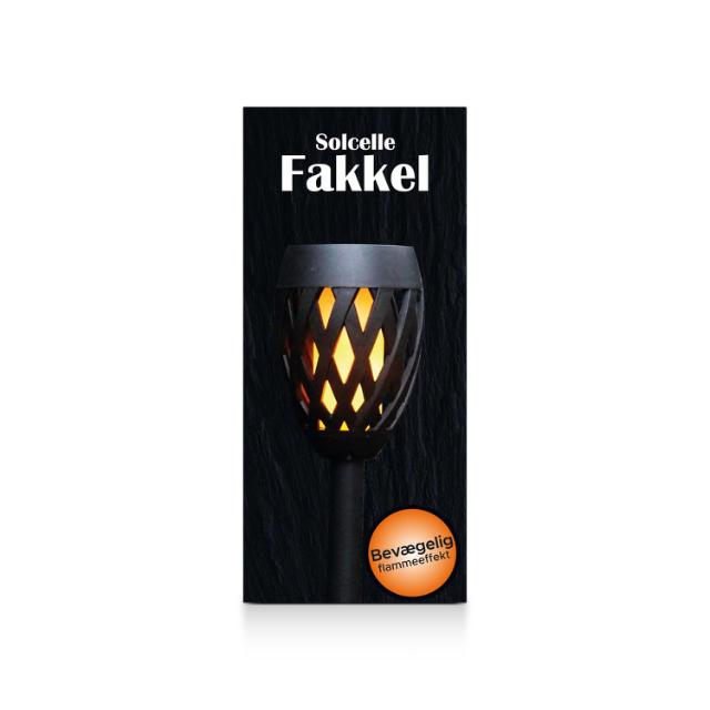 Fakkel m. 12 LED og solcelle