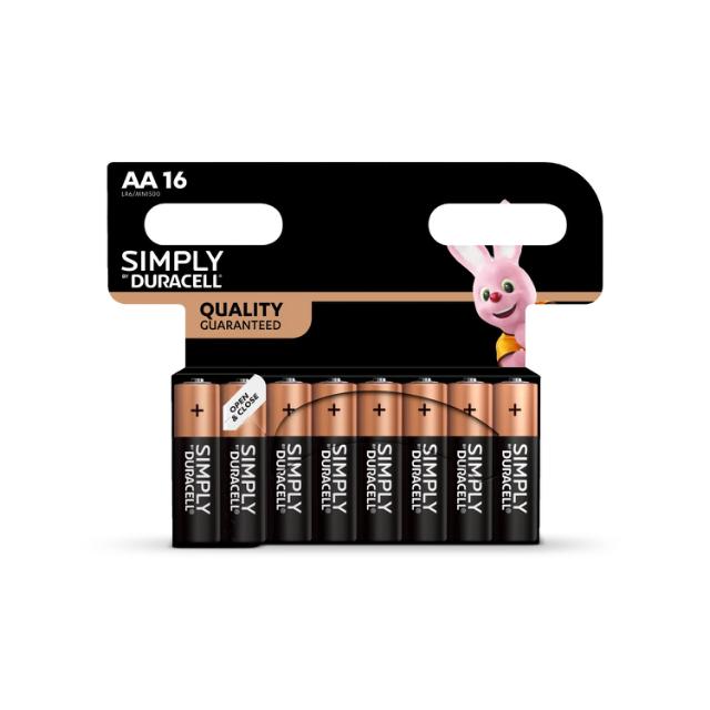 Duracell Batterien Simply AA 16er (MN1500/LR6)