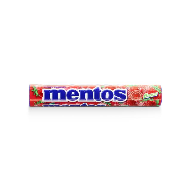 Mentos Jumbo Roll Erdbeere 8er 296g