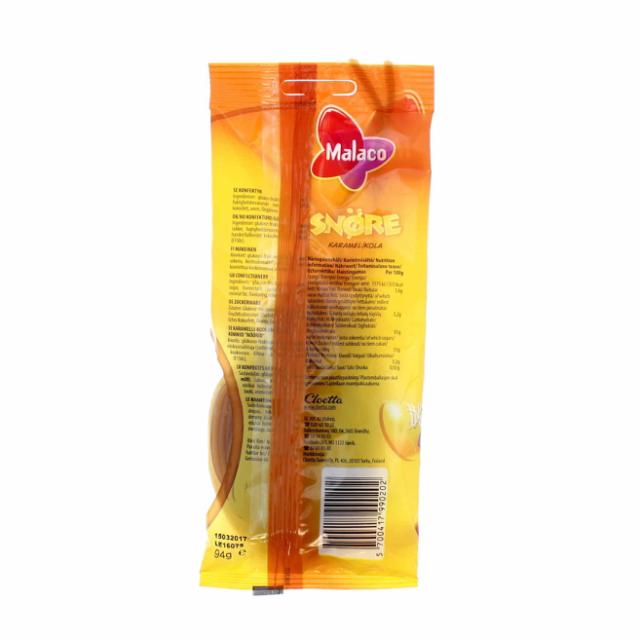 Malaco SNØRE Karamell/Kola 94g