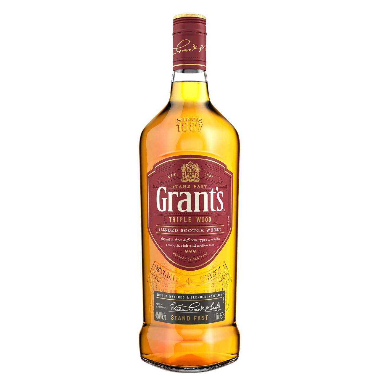 Grant's Triple Wood Stand Fast Whisky 40% 1,0l