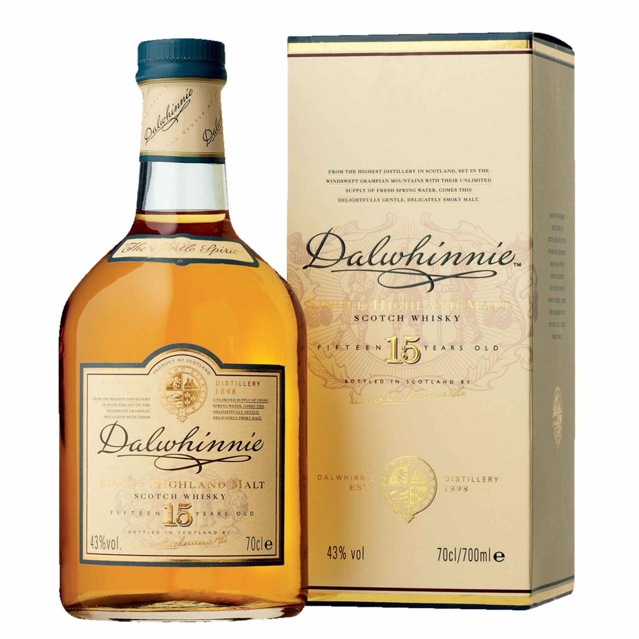 Dalwhinnie Scotch Whisky 15 Jahre 43% 0,7l