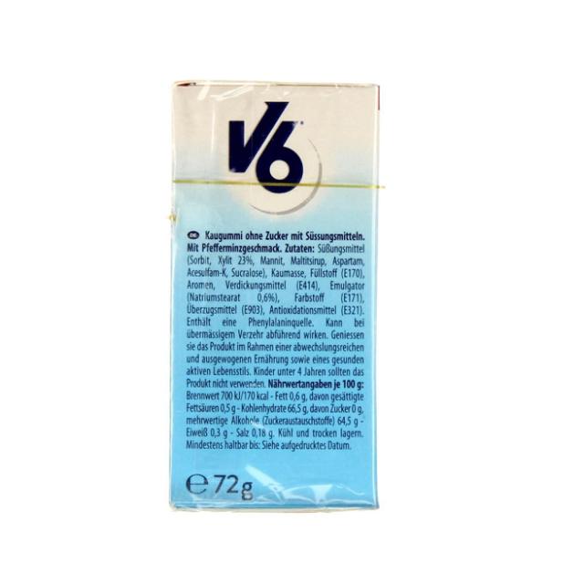 V6 White Peppermint Økonomipakke 72g