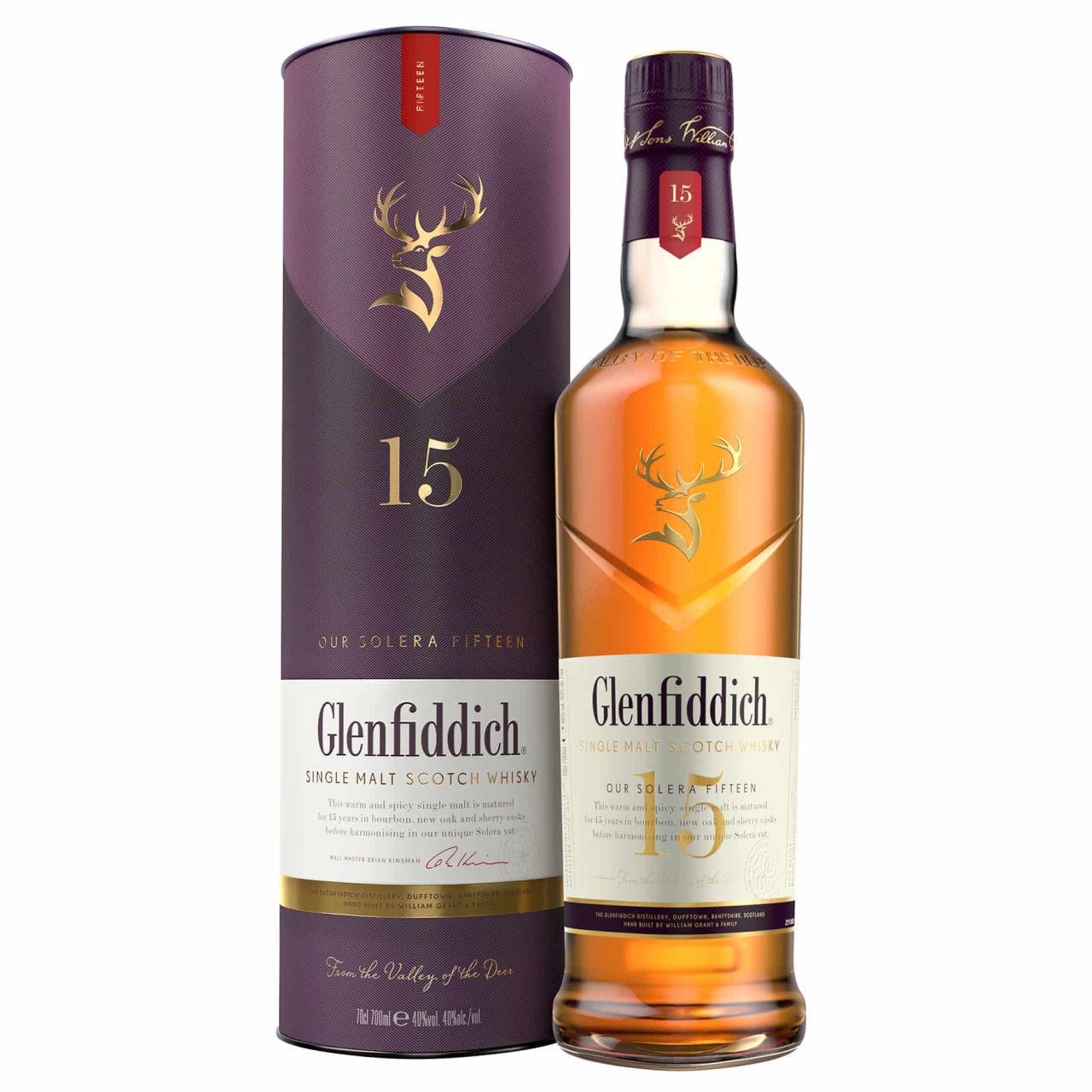 Glenfiddich Single Malt Scotch Whisky 15yo 40% 0,7l