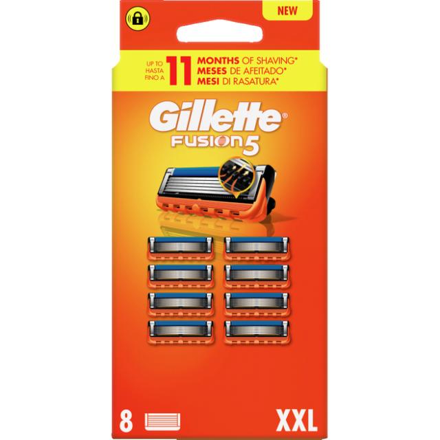 * Gillette Fusion 5,  8 Ersatzklingen