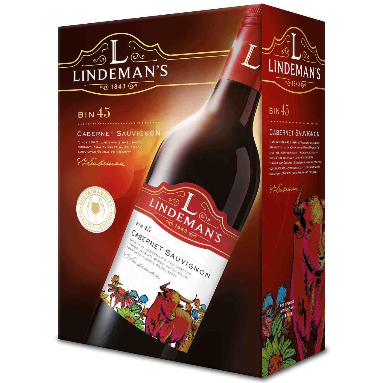 Lindeman's Bin 45 Cabernet Sauvignon 13% 3,0l BIB