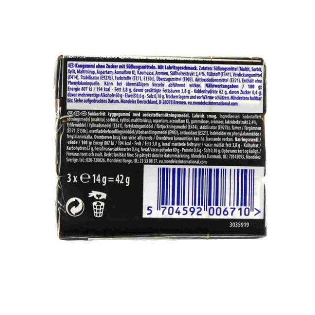 Stimorol Real Liquorice 3stk 42g Sugar Free