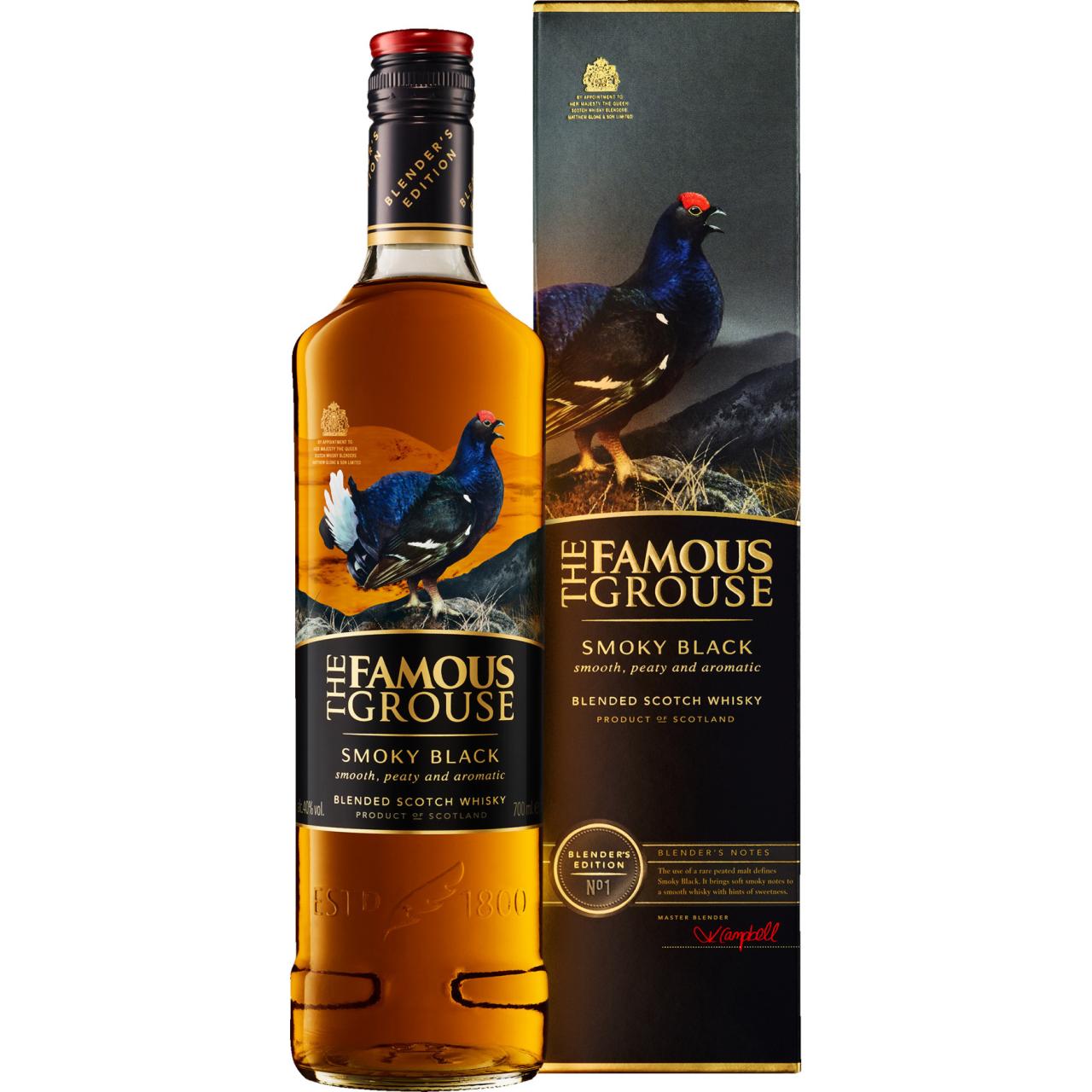 The Famous Grouse Smoky Black Whisky 40% 1,0l