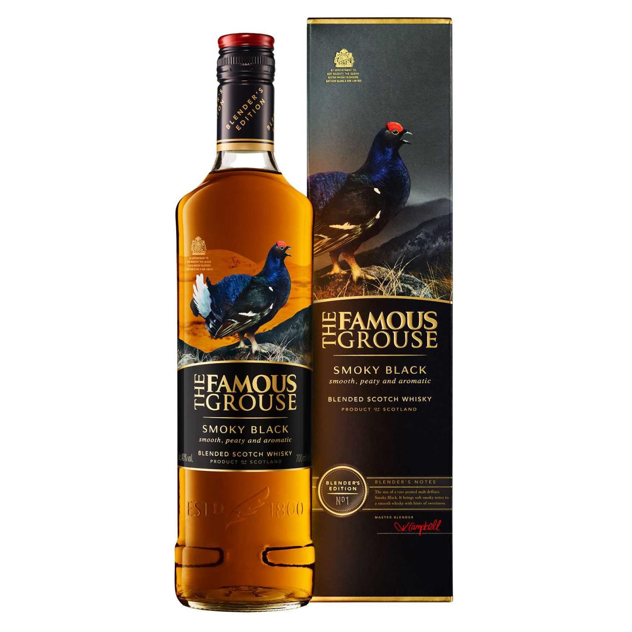 The Famous Grouse Smoky Black Whisky 40% 1,0l