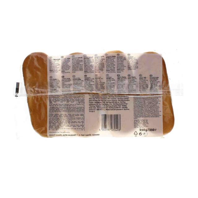 Nordthy Hotdog brød 4 stk. 250g