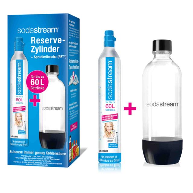 Sodastream Reservepatrone CO2-Zylinder + 1 PET-Flasche