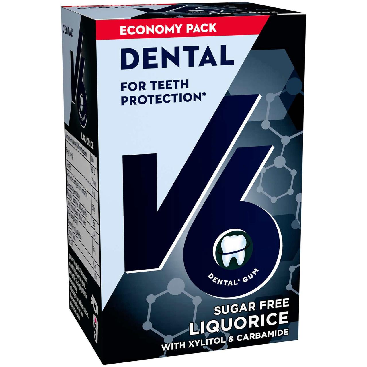V6 Dental Liquorice Økonomipakke 70g