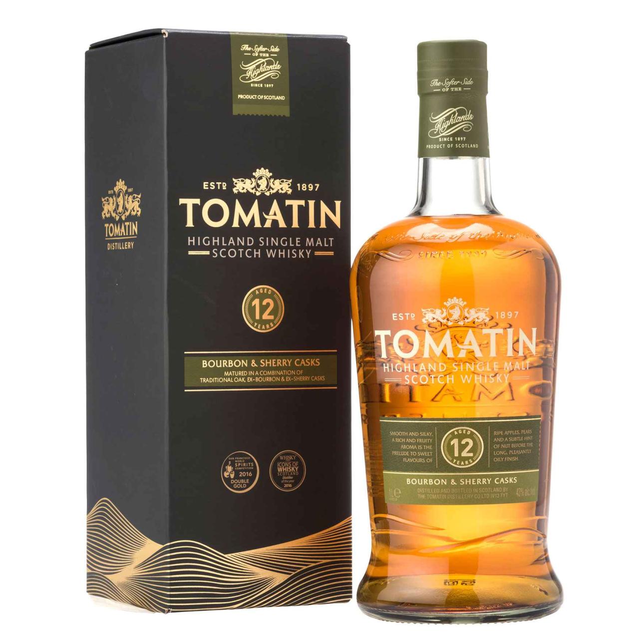 Tomatin Highland Single Malt Scotch Whisky 12YO 43% 1,0l