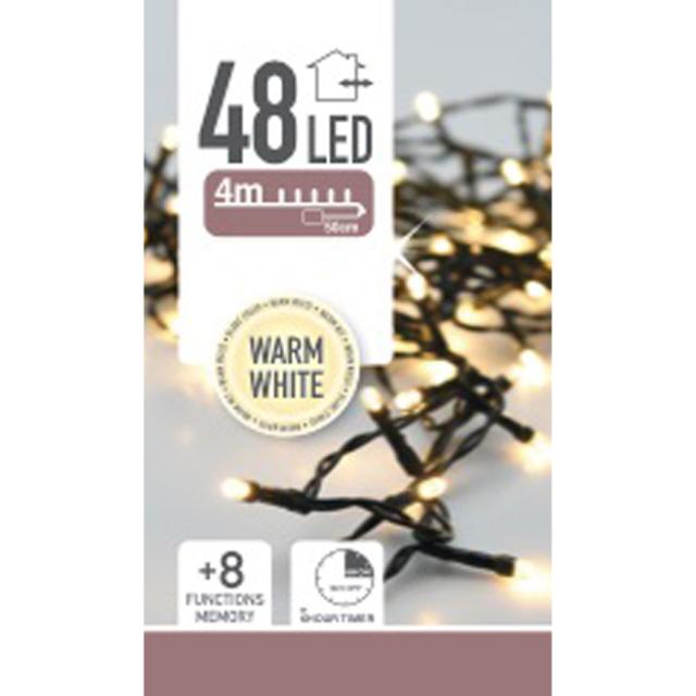 Batterilyskæde/Batterie-Lichterkette 48 LED- udendørs/außen