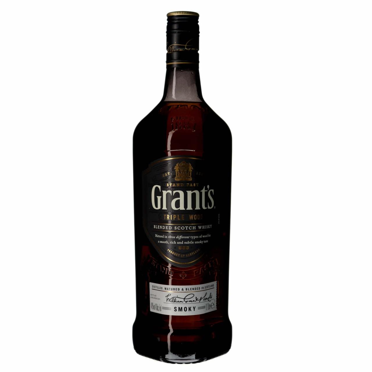 Grant's Triple Wood Smoky Whisky   40% 1,0l