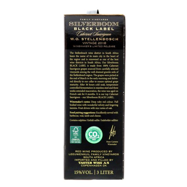 Silverboom Black Label 15% 3l BIB Display
