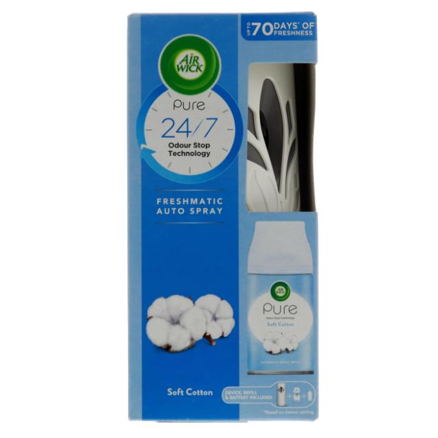 Air Wick Freshmatic Pure Soft Cotton Starterkit 250 ml