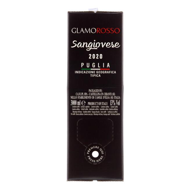 Glamorosso Sangiovese Puglia 13% 3l BIB