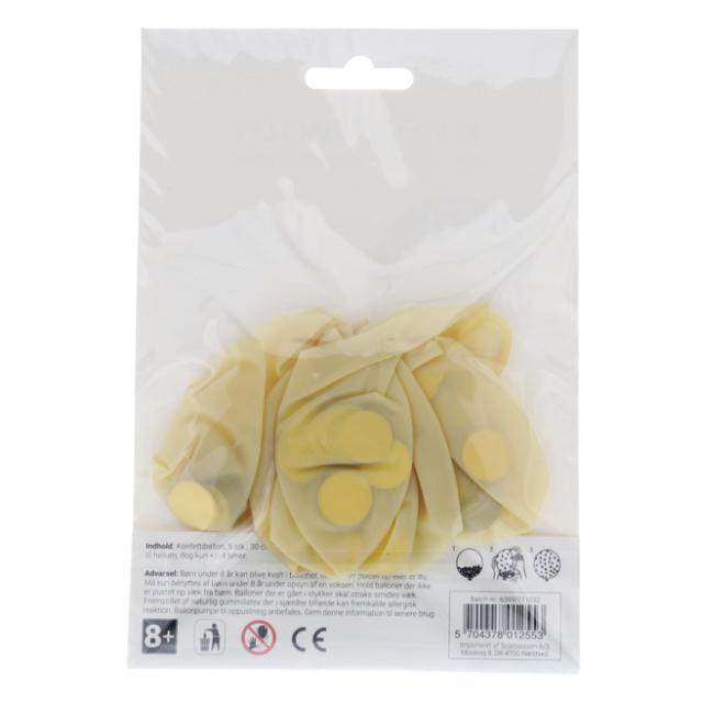 Ballon 5stk. Konfetti Guld