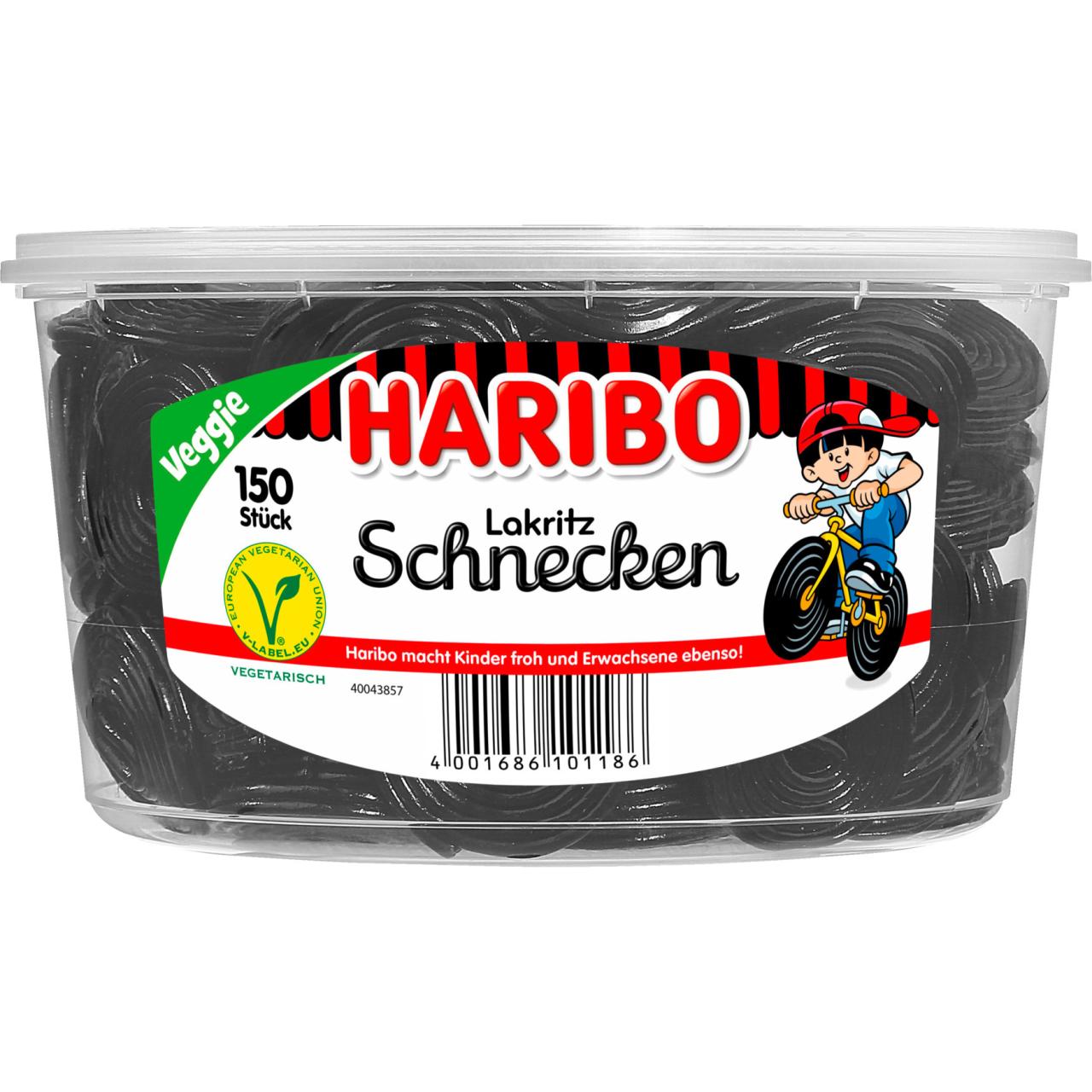 Haribo Lakritz Schnecken 150 St 1500g Dose