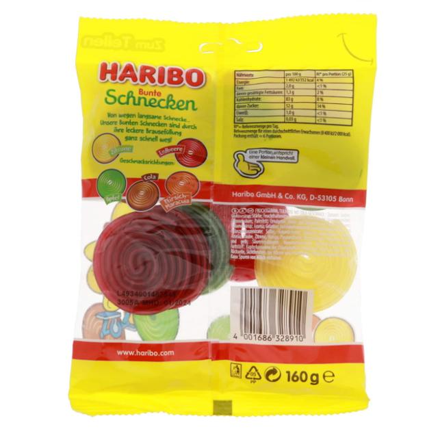 Haribo Bunte Schnecken 160g