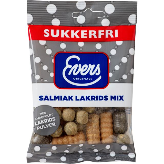 Evers Sukkerfri Salmiak Lakrids Mix 70g