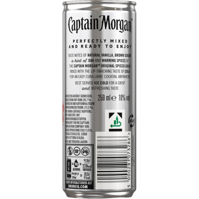 DPG Captain Morgan&Cola 10% 0,25l Ds