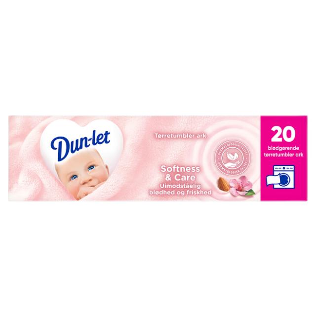 Dun-Let Dryer Sheets Softness & Care 20 St