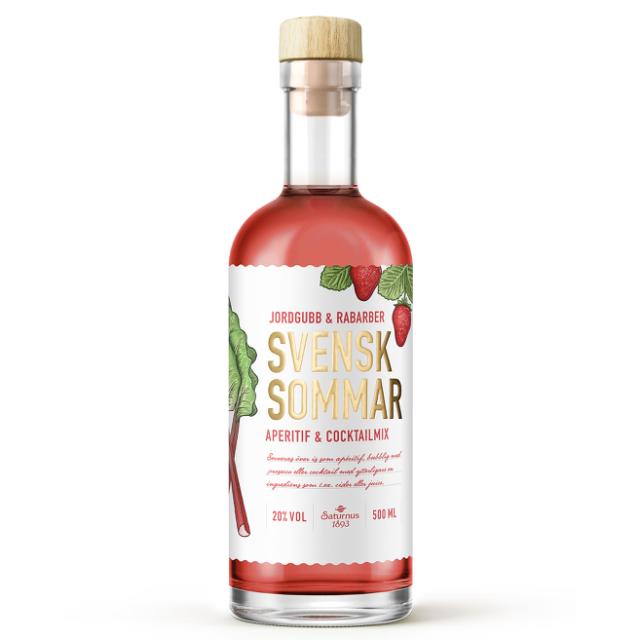 Svensk Sommar Jordgubb & Rabarber 20% 0,5l