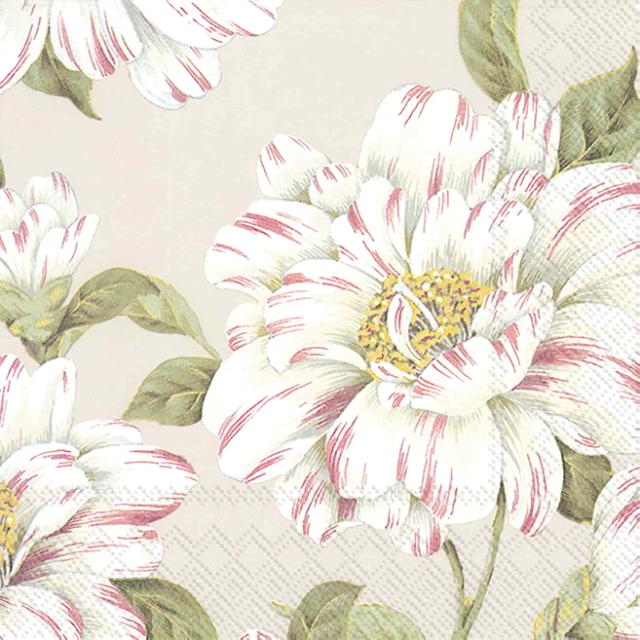 20stk. Servietter 33cm Blomster