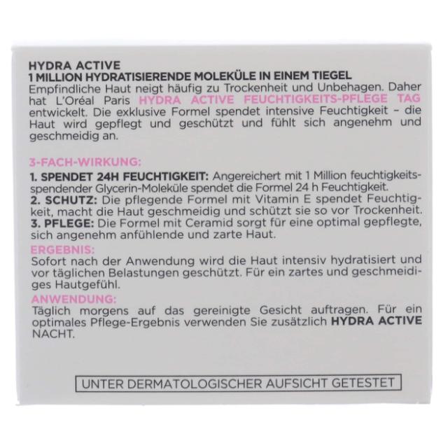 Loreal Dermo Hydra Active 3 Tør & Sensibel Hud Dagscreme/Tagescreme 50m