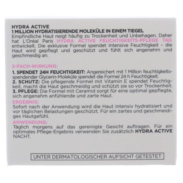 Loreal Dermo Hydra Active 3 Tør & Sensibel Hud Dagscreme/Tagescreme 50m