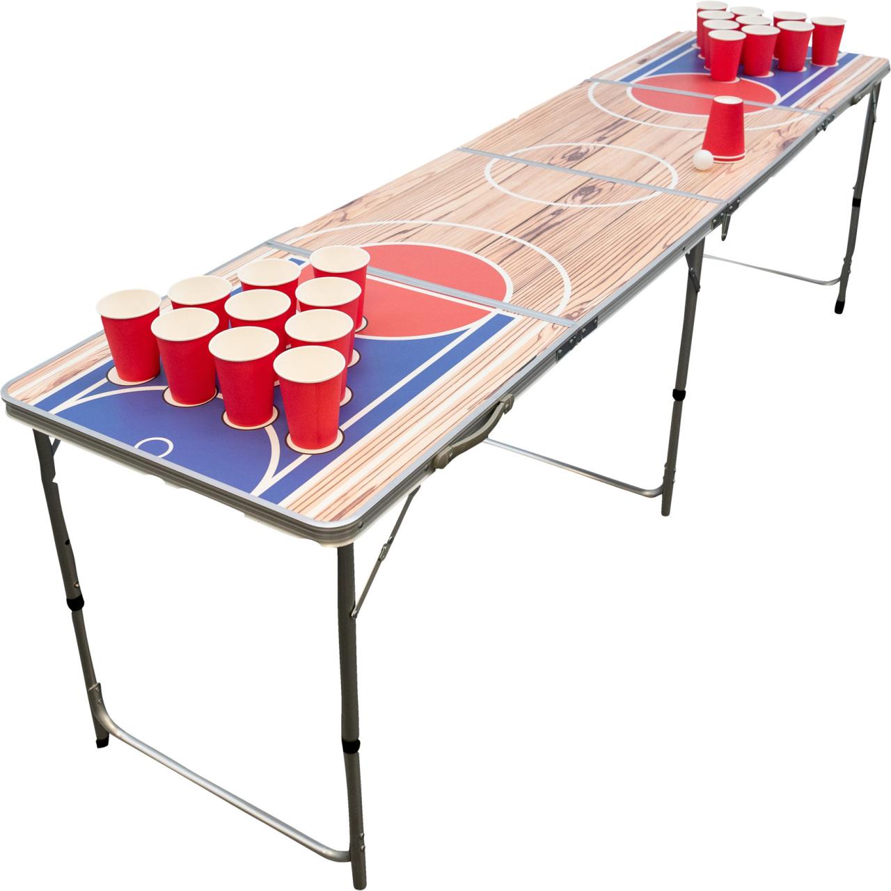 * Beer Pong Bord L: 240 x B: 60 x H: 55/62/70 CM