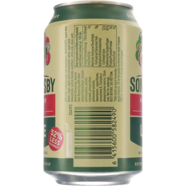 Somersby Rasberry Lime Lite 4,5 % 20x0,33l