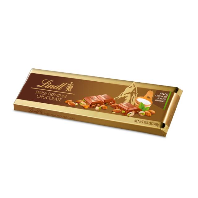 Lindt Premium Milk Almond Pistachio 300g