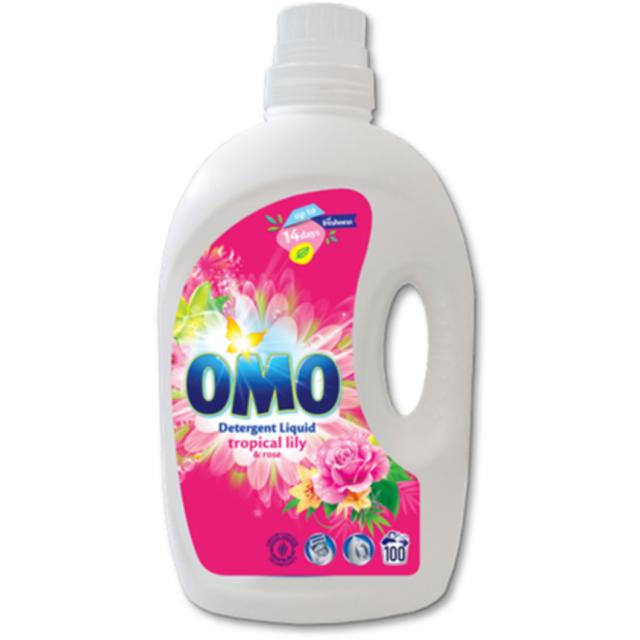 OMO Vaskemiddel/flüssiges Waschmittel Tropical Lily & Rose 5 l
