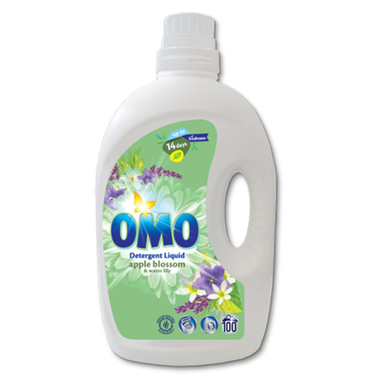 OMO Vaskemiddel/flüssiges Waschmittel Apple Blossom & Water Lily 5 l