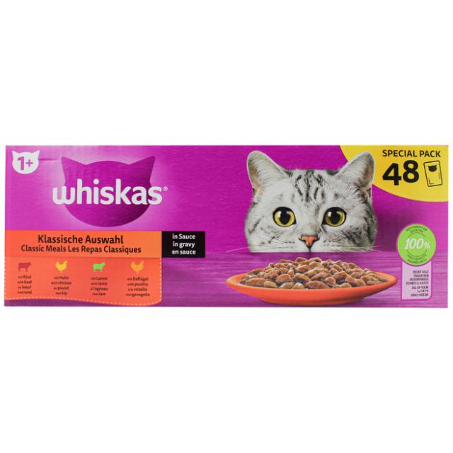 Whiskas Klassische Auswahl Portion in Gelee 48x85g