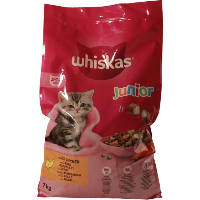 * Whiskas Beutel Trockenfutter Junior mit Huhn 7kg