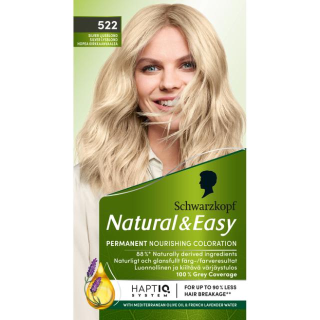 Schwarzkopf Haarfarbe Natural & Easy 522 Silver Lysblond