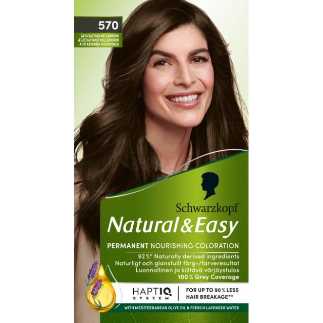 Schwarzkopf Haarfarbe Natural & Easy 570 Mellembrun