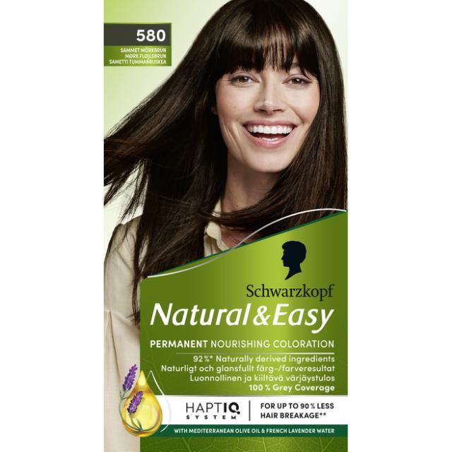 Schwarzkopf Haarfarbe Natural & Easy 580 Mørk Fløjsbrun