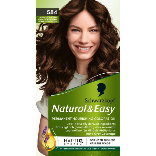 Schwarzkopf Haarfarbe Natural & Easy 584 Mokka Chokoladebrun