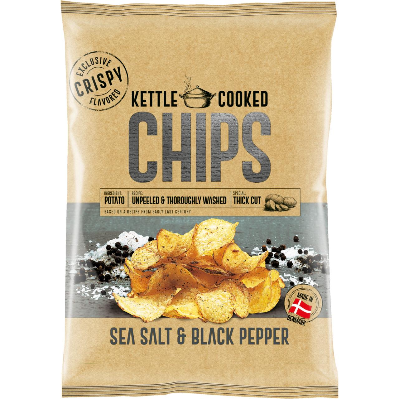 Kettle Cooked Sea Salt & Black Pepper 150g