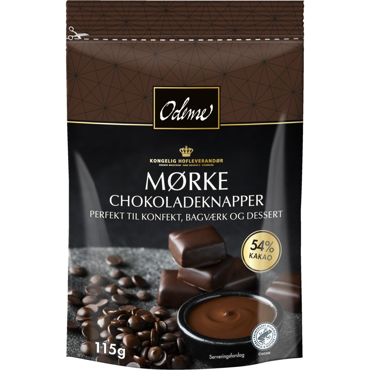 Odense Mørke Chokoladeknapper 115g