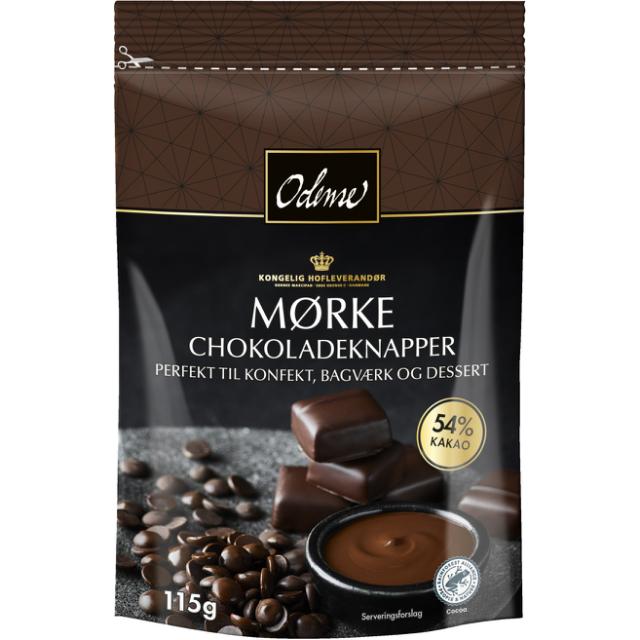 Odense Mørke Chokoladeknapper 115g