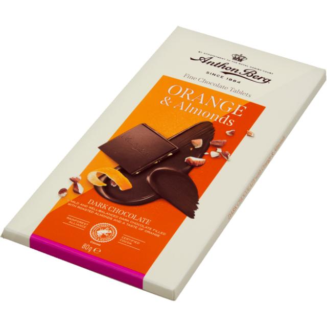 Anthon Berg Dark Orange and Almonds 80g