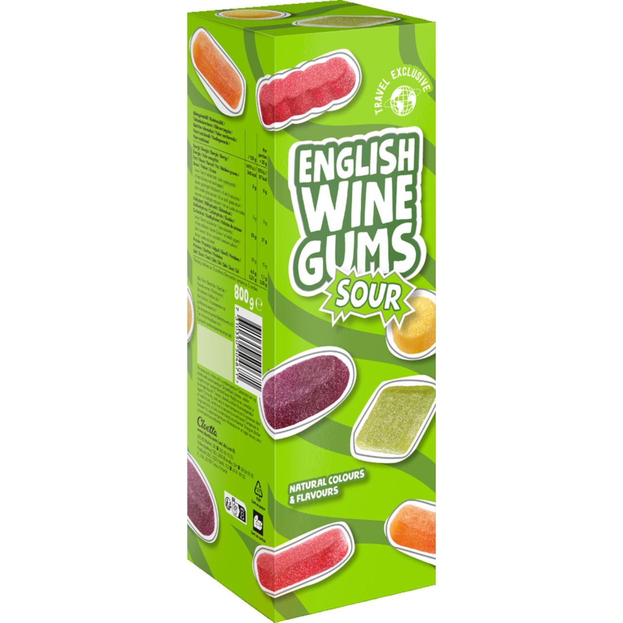 Malaco English Wine Gums Sour Tower 800g
