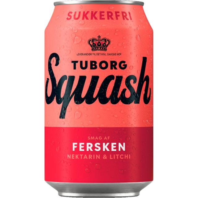 Tuborg Squash Fersken Nektarin & Litchi zuckerfrei 24x0,33l Dose